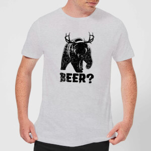 Beershield Beer Bear Deer T-Shirt - Grey