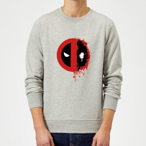 Sweat Homme Deadpool (Marvel) Split Splat Logo - Gris