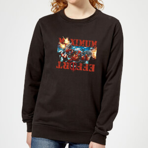 Sudadera Marvel Deadpool Maximum Effort - Mujer - Negro