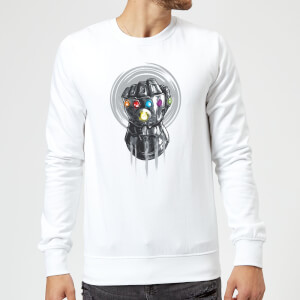 Sweat Homme Avengers Infinity War ( Marvel) Thanos Infinite Power Fist - Blanc