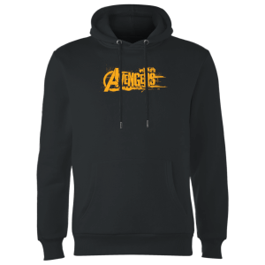 Marvel Avengers Infinity War Orange Logo Hoodie - Black
