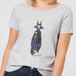 T-Shirt Femme Maléfique La Belle au Bois Dormant Disney - Gris