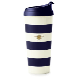 Kate Spade Thermal Mug - Navy Stripe With Bee