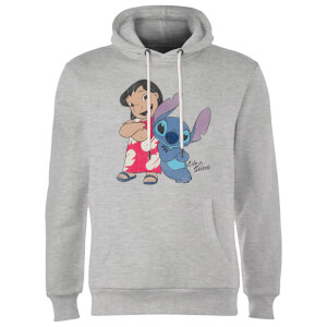 Sweat à Capuche Homme Lilo et Stitch Disney - Gris