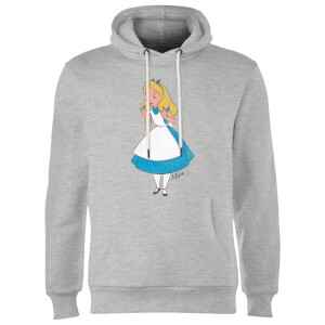 Disney Alice In Wonderland Surprised Alice Hoodie - Grey