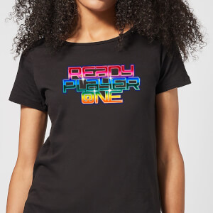Ready Player One Rainbow Logo Women's T-Shirt - Black