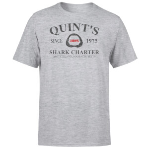 Camiseta Tiburón Quint's Shark Charter - Hombre - Gris