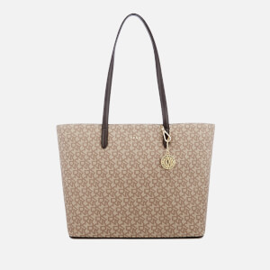 DKNY Women's Bryant Large Tote Bag - Mocha Brown Logo Brown