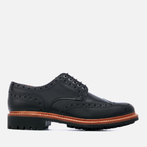 Grenson Men's Archie Leather Commando Sole Brogues - Black