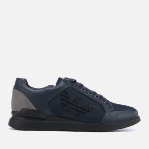 Emporio Armani Men's Low Profile Trainers - Night/Night/Grey