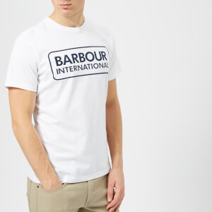 Barbour International Men's Essential Large Logo T-Shirt - White