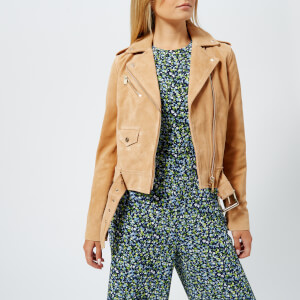 MICHAEL MICHAEL KORS Women's Classic Suede Moto Jacket - Tan