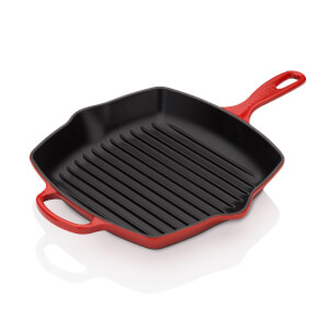 Le Creuset Signature Cast Iron Square Grillit - 26cm - Cerise