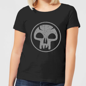 Magic The Gathering Black Mana Dames T-shirt - Zwart