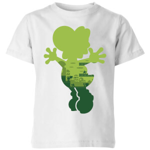 Nintendo Super Mario Yoshi Silhouette Kid's T-Shirt - White