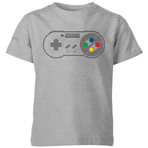Nintendo SNES Controller Pad Kid's T-Shirt - Grey