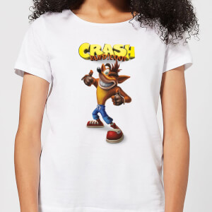 Crash Bandicoot Thumbs Up Women's T-Shirt - White