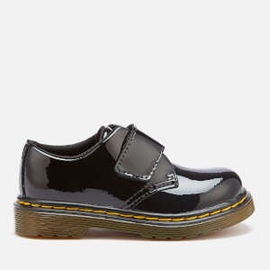 Dr. Martens Toddlers' Kamron T Patent Lamper Single Velcro Flats - Black