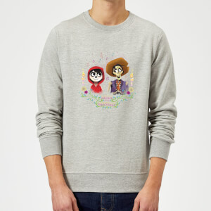 Coco Miguel And Hector Sweatshirt - Grey
