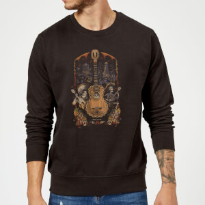 Coco Guitar Poster Sweatshirt - Black