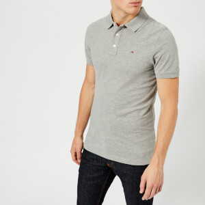 Tommy Jeans Men's Original Fine Pique Polo Shirt - Light Grey Heather