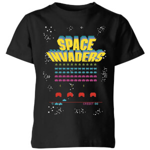 Space Invaders Game Screen Kinder T-shirt - Zwart