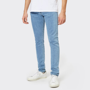 Edwin Men's ED-85 Slim Tapered Drop Crotch Red Listed Selvage Denim Jeans - Cloud Wash