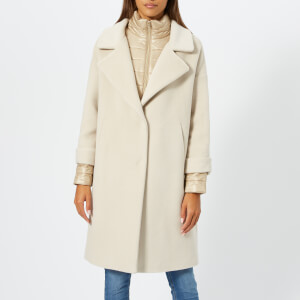 Herno Women's Wool Coat with Padded Inner - Cream