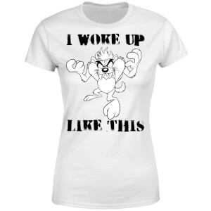 T-Shirt Femme Woke Up Like This Looney Tunes - Blanc