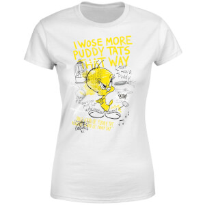 T-Shirt Femme Titi Fâché Looney Tunes - Blanc