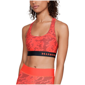 Under Armour Women's Crossback Printed Sports Bra - Orange