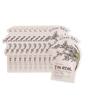 TONYMOLY I'm Real Sheet Mask Set of 10 - Rice (Worth $30)