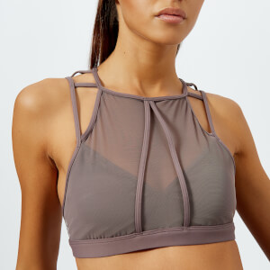 Reebok Women's Franchise Strappy Bra - Almost Grey