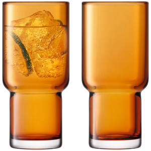 LSA Utility Highball Glasses - 390ml - Amber - Set of 2