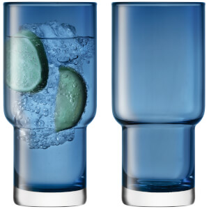 LSA Utility Highball Glasses - 390ml - Sapphire - Set of 2