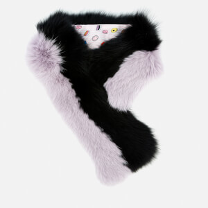 Charlotte Simone Women's Cuddle Cuff Scarf - Black/Lilac