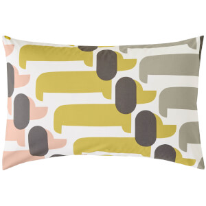 Orla Kiely Dog Show Pillowcase Pair - Yellow