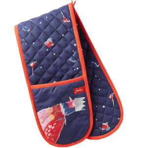 Joules Christmas Double Oven Gloves - Festive Bird