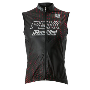PBK Santini 19 Skin Race Gilet - Black/Red
