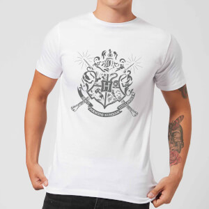 T-Shirt Homme Emblèmes des Maisons de Poudlard - Harry Potter - Blanc