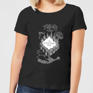 T-Shirt Femme Carte du Maraudeur - Harry Potter - Noir