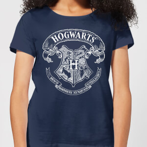 T-Shirt Femme Blason de Poudlard - Harry Potter - Bleu Marine