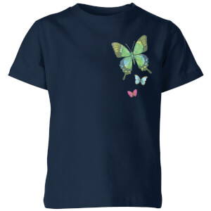 My Little Rascal Pocket Butterflies Kids' T-Shirt - Navy