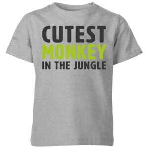 My Little Rascal Cutest Monkey In The Jungle Kids' T-Shirt - Grey