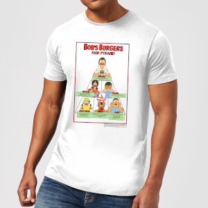Bobs Burgers Bobs Food Pyramid T-shirt - Wit