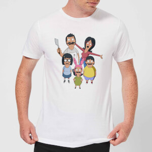 Bobs Burgers Family Looking Up T-shirt - Wit