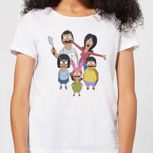 Bobs Burgers Family Looking Up Dames T-shirt - Wit