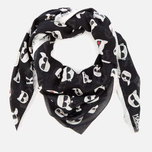 Karl Lagerfeld Women's K/Ikonik Allover Scarf - Black