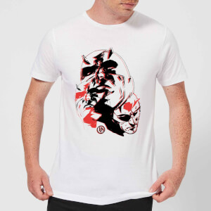 Marvel Knights Daredevil Layered Faces Men's T-Shirt - White