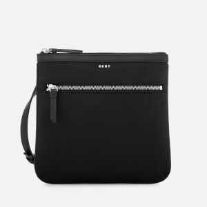 DKNY Women's Casey Zip Cross Body Bag - Black/Silver